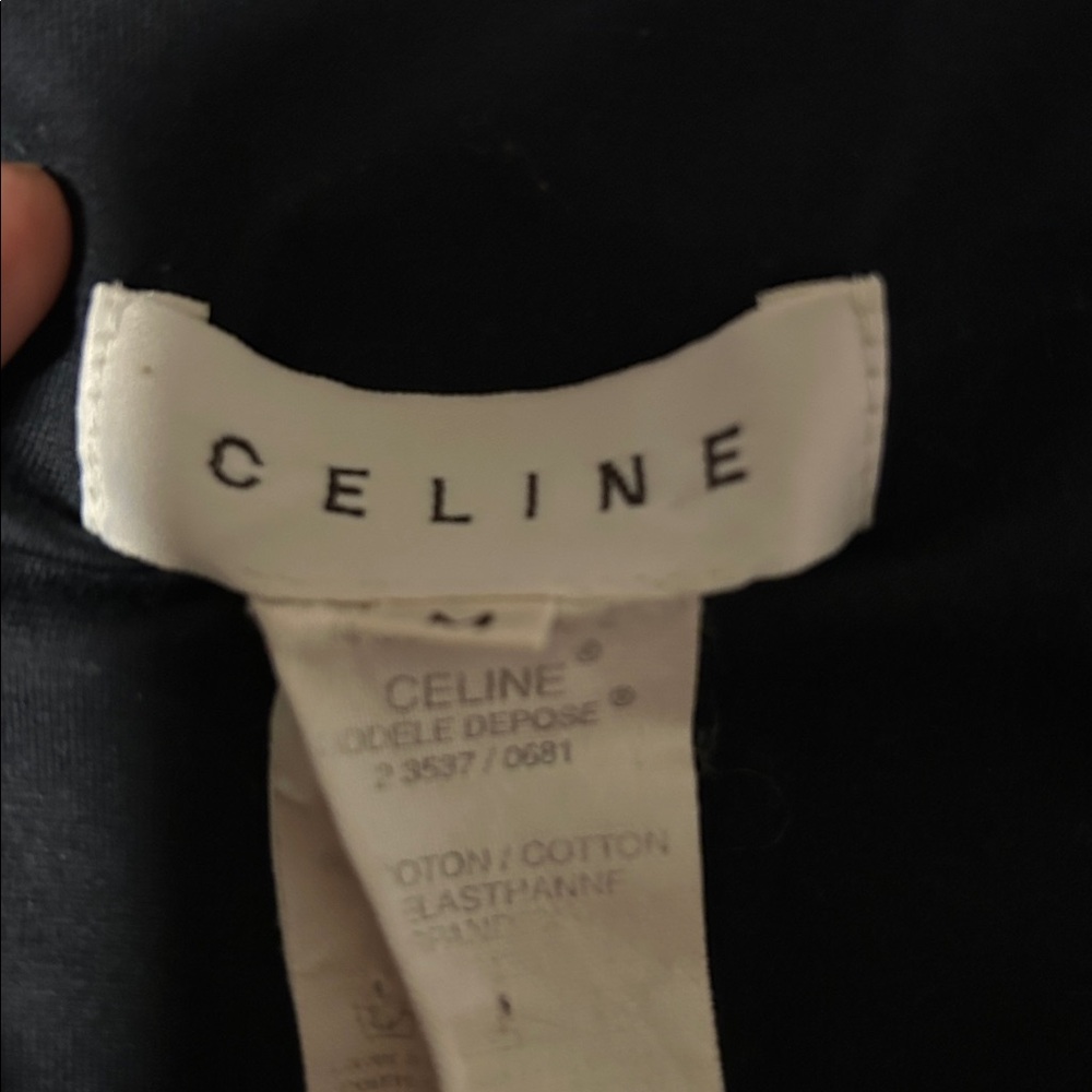 Celine Black Camisole Tank Top Jersey size M vintage - Picture 4 of 10